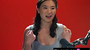 hot petite asian kimmy kimm masturbates wildly!