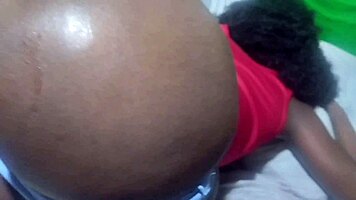 Agatha's tight asshole devours my massive black monster cock in passionate anal creampie