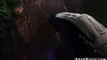 petite arab teen endures hardcore group outdoor uniform gangbang