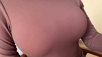 that neighbor milf shakes her huge bouncy natural tits outdoors
