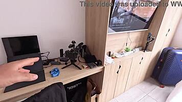 cindy luna tempts boss friend in unexpected kitchen tryst
