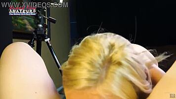 faith, hope and olyssia's blonde brunette duo teases with sultry double suck