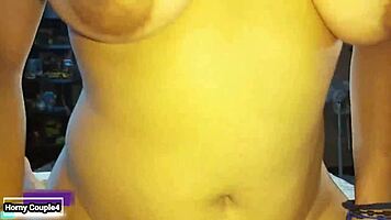 wet latina wife rides cock flashing big tits