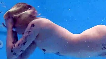 finnish mimi cica strips naked by pool for you