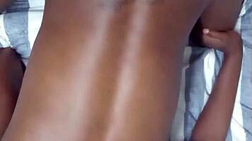 White stud rams tight ebony pussy hard