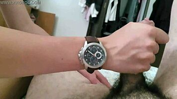 Teen Wristjob Fetish Explodes Cum All Over Luxury Watch