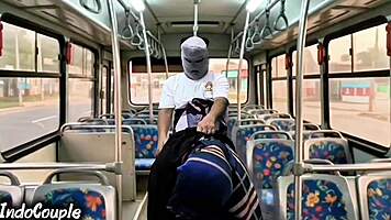 muslim babe from university gets fucked by stranger on bus