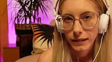 Stroke Your Cock Looking At My Glasses And Braces While I Tease Tall Skinny Body