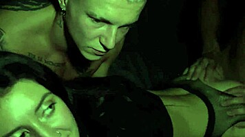 unfaithful slut creams pussy after double creampie in front of humiliated cuckold.