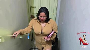 licenciada punishes late practicante with bent over doggystyle creampie