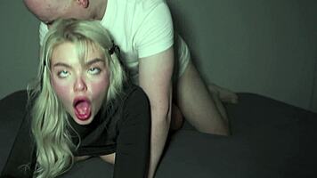 this cumslut cutie bends over for rough DOGGYSTYLE pounding and moans