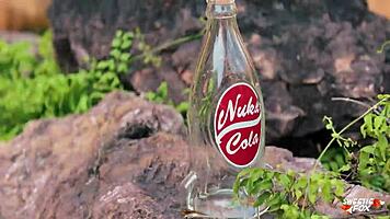 Sweetie Fox in fallout cosplay sucks stranger's cock bends over fucked outdoors for water