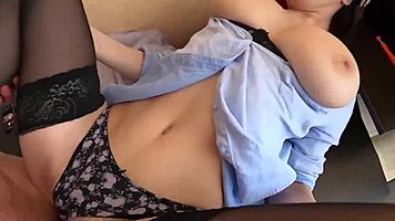 Student Pounds Teacher's Big Tits Before Test