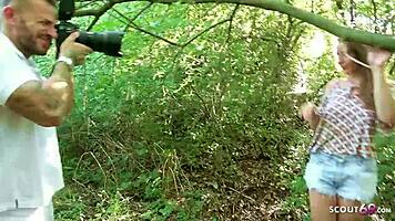 imagine outdoor sex with sexy german milf olivia in the woods