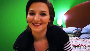 petite brunette kylie devours rimjob then gulps every cum drop