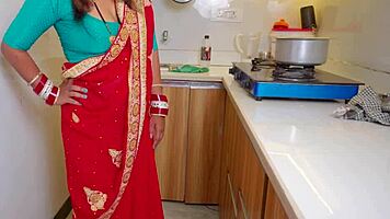 hey after suhagrat pinki bhabhi strips saree in bathroom bends over for hard doggystyle creampie with dirty hindi moans