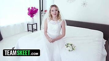 stunning bride sophia sterling deepthroats and rides photographer doggystyle before ceremony!