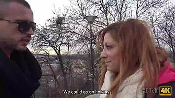 young euro's passionate outdoor pickup fuck for quick cash