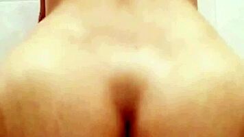 Novinha brazilian anal rides huge cock squirting loud