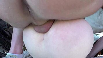 Hot Pearl Endures Nonstop Gaping Anal Pounding Outdoors!