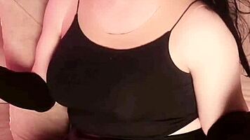 Goth Shemale Vamp Booty Shakes In Leather Fury