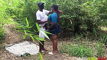 local forest queen anita loves outdoor interracial pounding style