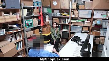 Habitual Thief Caught And Blackmailed Into Office Doggystyle Fuck