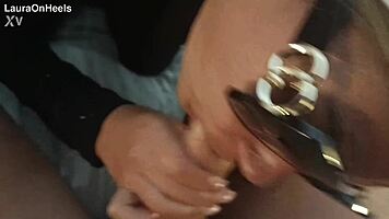 milf in shades delivers deep pov blowjob ending in hot cumshot
