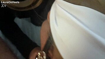 milf in shades delivers deep pov blowjob ending in hot cumshot