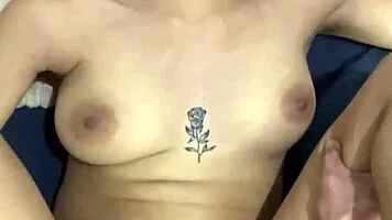 Colombian petite babe slow passionate creampie night