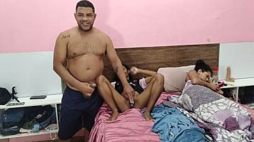 pregnant brazilian friend offers tight anal to her husband with toys