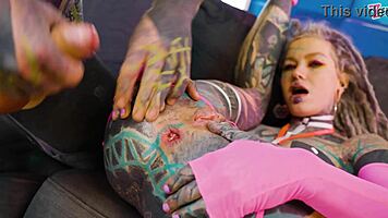 monster cock reams greedy trippy hippie bitch's tight ass deep!