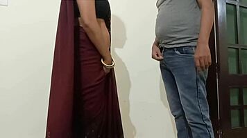 Desi Village Bhabhi Sneaks Dever for Fearful Doggystyle Cheating on Phone Hindi Audio