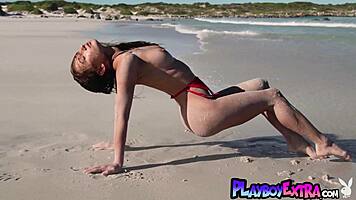 Gloria sol glamorous ukrainian teen poses naked on beach