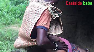 Forest Hunter, Pound This African Queen Deep Outdoors Right Now!
