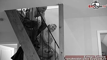 Blonde Petite Shakes with Orgasm in German Sexparty