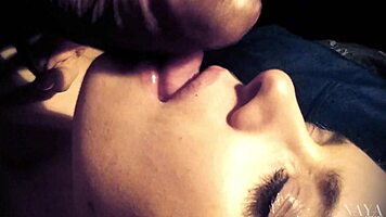 wow, check this intense blowjob ending in massive close-up facial cumshot on her pretty face