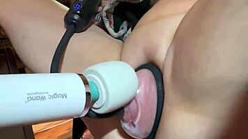watch her swollen pussy lips pump to explosive orgasm under muscular submission!