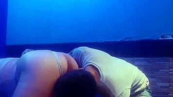 chubby latina wife gags on hubby's cock in motel room!