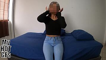 Margarita's tight pussy filled with hot cum leaving her soaked and satisfied