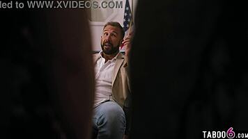 computer teacher ravages two eager classroom teens in heated threesome