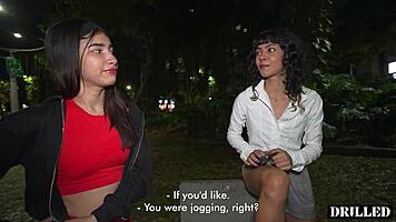 spontaneous public pickup turns into wild threesome with deep ass pounding