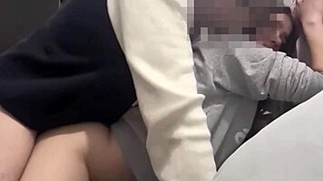 Skinny 18+ hottie seduces perv for wild cowgirl orgasm ride 😏💦