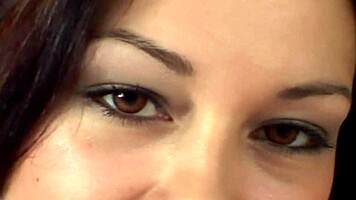 Brunette's Hidden Interracial Cock Worship