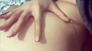 horny college coed masturbates squirting on webcam neighbor nearby