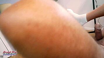 Bridgette's Petite Brunette Sloppy Rimjob Passionate Ass Licking