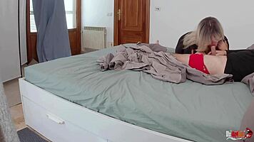 my sexy latina milf gives deep blowjob and takes creampie in wet pussy