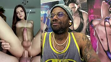 Tight Transgender Petite Cowgirl Rides Monster Cock to Cum Dump