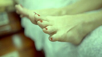 she dominates feet cream dream cum humiliation spit toes!
