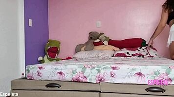 Caught Friend's Sister Flashing Petite Natural Tits in Room!